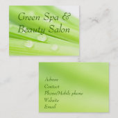 Grüne Wellness-Center-Geschäfts-Karte Visitenkarte (Vorne/Hinten)