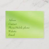 Grüne Wellness-Center-Geschäfts-Karte Visitenkarte (Rückseite)