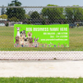 Grüne Welpen Flora Botanischer Hund Sitzen Banner (Insitu)