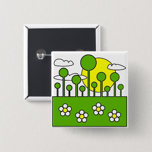 Grüne Welt Button (Vorne & Hinten)