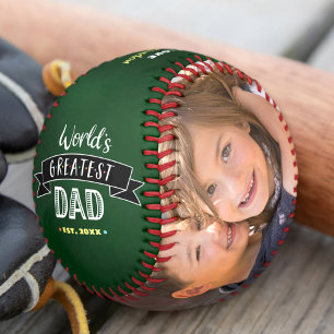 Grüne Welt Größter Papa Moderne Fette Schrift Baseball