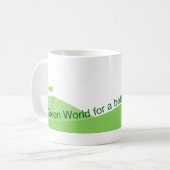 Grüne Welt Kaffeetasse (Vorderseite Links)