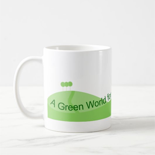 Grüne Welt Kaffeetasse (Links)