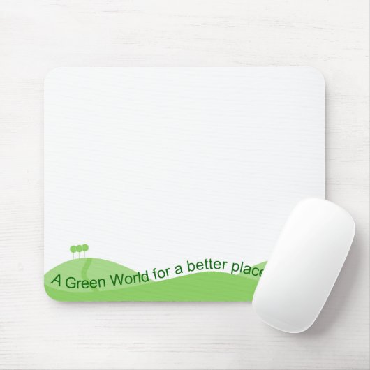 Grüne Welt Mousepad (Mit Mouse)