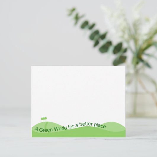 Grüne Welt Postkarte (Stehend Vorderseite)