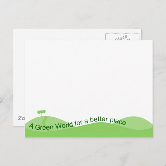 Grüne Welt Postkarte (Vorne/Hinten)
