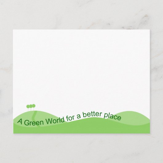Grüne Welt Postkarte (Vorderseite)