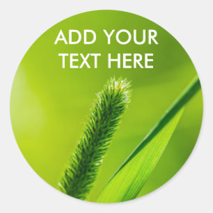 Grüne Welt Runder Aufkleber