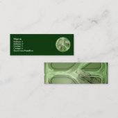 Grüne Weltfrieden-Visitenkarte Mini Visitenkarte (Vorne/Hinten)