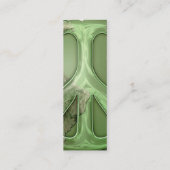 Grüne Weltfrieden-Visitenkarte Mini Visitenkarte (Rückseite)