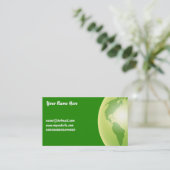 Grüne Weltkugel, Ihr Name hier, Visitenkarte (Stehend Vorderseite)