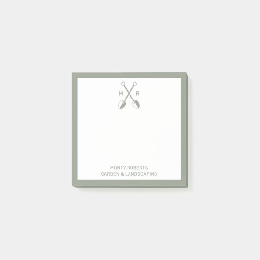 Grüne Werbeplakate für Werbeartikel Post-it Klebezettel (Vorderseite)