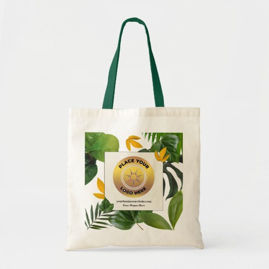 Grüne Werbung für moderne Unternehmen Tragetasche (Vorne)