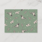 Grüne Western-Bücher für Babykarten Begleitkarte (Rückseite)