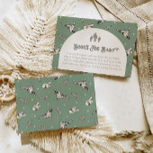 Grüne Western-Bücher für Babykarten Begleitkarte