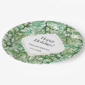 Grüne Western-Kiefernzweige Pappteller (Schrägansicht)