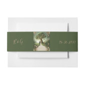 grüne Whimsical Mittelalterwaldhochzeit Einladungsbanderole (Vorderseite Beispiel)