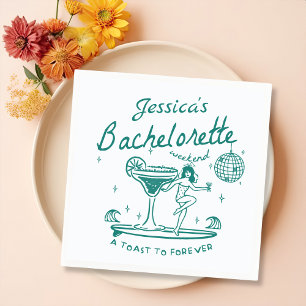 Grüne Whimsikhand gezogen Funky Bachelorette Serviette