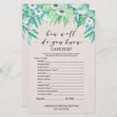 Grüne "Wie gut kennst du die Braut" Spiel (Vorne/Hinten)