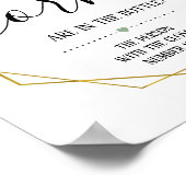 Grüne wie viele Brautparty-Zeichen Poster (Ecke)