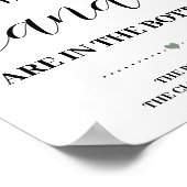 Grüne Wie viele Candies Baby Shower Spielzeichen Poster (Ecke)