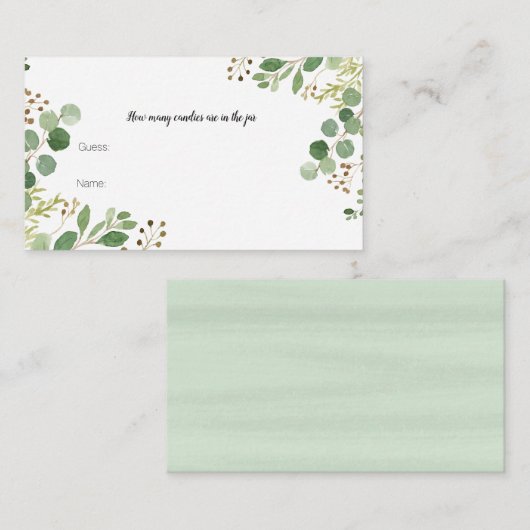 Grüne Wie viele Kanadier in der Karton-Karte Begleitkarte (Vorne/Hinten)