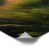 Grüne Wiese fesseln Poster (Ecke)