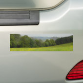 Grüne Wiese. Landschaftslandschaft Autoaufkleber (Auf Auto)