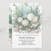 Grüne Wiese unter dem Meer Erlebnisdusche Einladung (Vorne/Hinten)