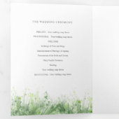 Grüne Wiesen im Weidebereich Dreifach-gefaltete Programmkarte (Innen Erste Seite)