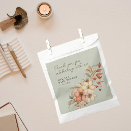 Grüne Wildblume Boho Kinderdusche Rustikal Geschenktütchen