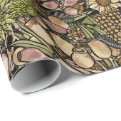 Grüne Wildblume Garden Musterpapier Geschenkpapier (Rolleneckpunkt)