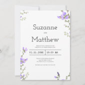 Grüne Wildblume Grüner Frühling Hochzeit Einladung (Vorderseite)