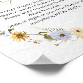 Grüne Wildblume Kinderdusche Spätnachtsdiapers Poster (Ecke)