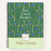 Grüne Wildblume Mongoram Rezept Notizblock (Vorderseite)