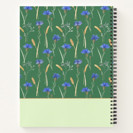 Grüne Wildblume Mongoram Rezept Notizblock (Rückseite)