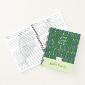 Grüne Wildblume Mongoram Rezept Notizblock (Innenseite)