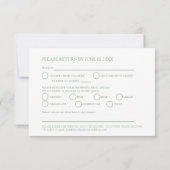 Grüne Wildblume RSVP Karte (Rückseite)