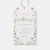 Grüne Wildblume Rustikale Boho Kinderdusche Geschenkanhänger (Vorderseite)