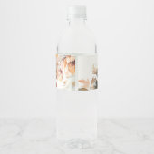 Grüne Wildblumen Babydusche Wasserflaschenetikett (Rückseite)