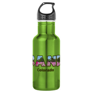 Grüne Wildblumen Bäume und Sky Granby Co. Edelstahlflasche
