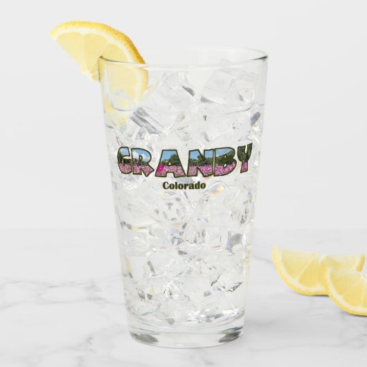 Grüne Wildblumen Bäume und Sky Granby Co. Glas (Vorderseite Ice)