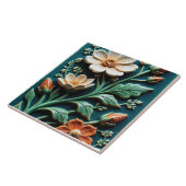 Grüne Wildblumen Fliese (Seite)