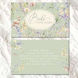 Grüne Wildblumen für Kinder Begleitkarte