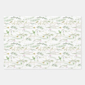 Grüne Wildblumen Geschenkpapier Set (Vorderseite 2)