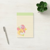 Grüne Wildblumen Post-it-Notizen Post-it Klebezettel (Büro)