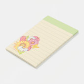 Grüne Wildblumen Post-it-Notizen Post-it Klebezettel (angewinkelt)