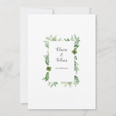 Grüne Wilde Herb Frühjahrsszenierung Einladung (Rückseite)