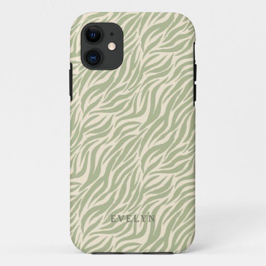 Grüne Wilde Tiger Streifen Case-Mate iPhone Hülle (Rückseite)