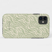 Grüne Wilde Tiger Streifen Case-Mate iPhone Hülle (Rückseite (Horizontal))